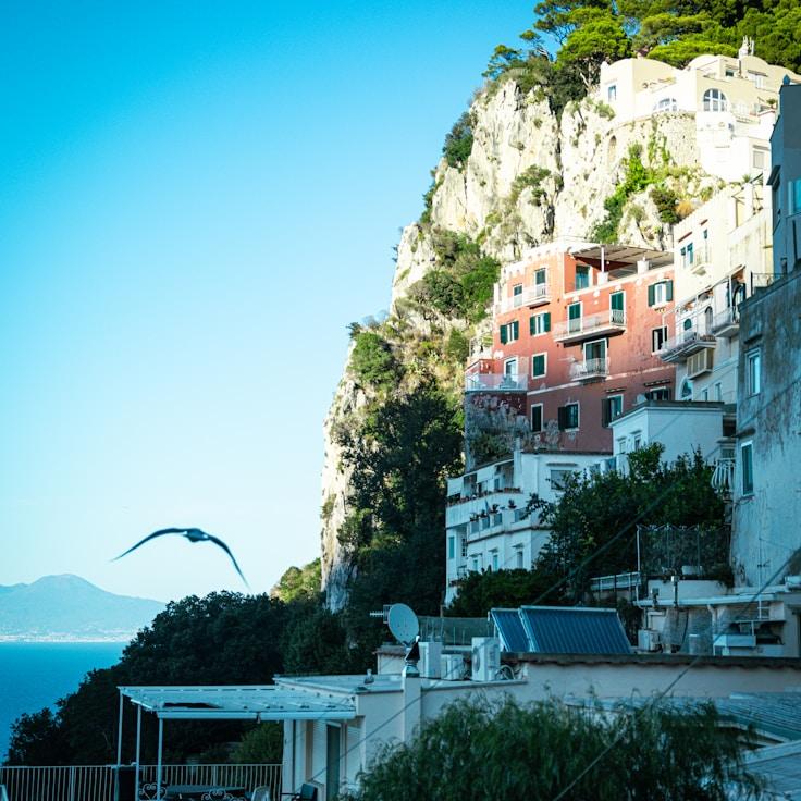 Entertainment zone at night in Italy